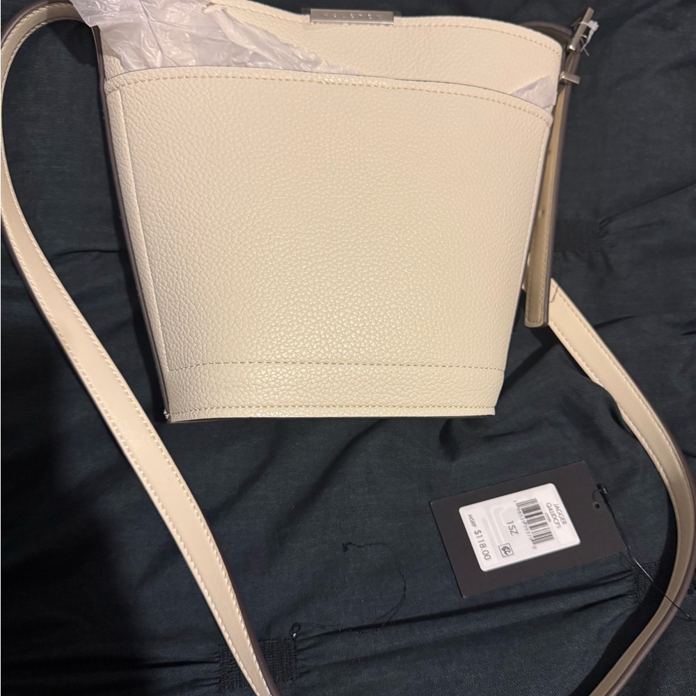 Halston Heritage Cream Crossbody Bag with Adjustable Strap